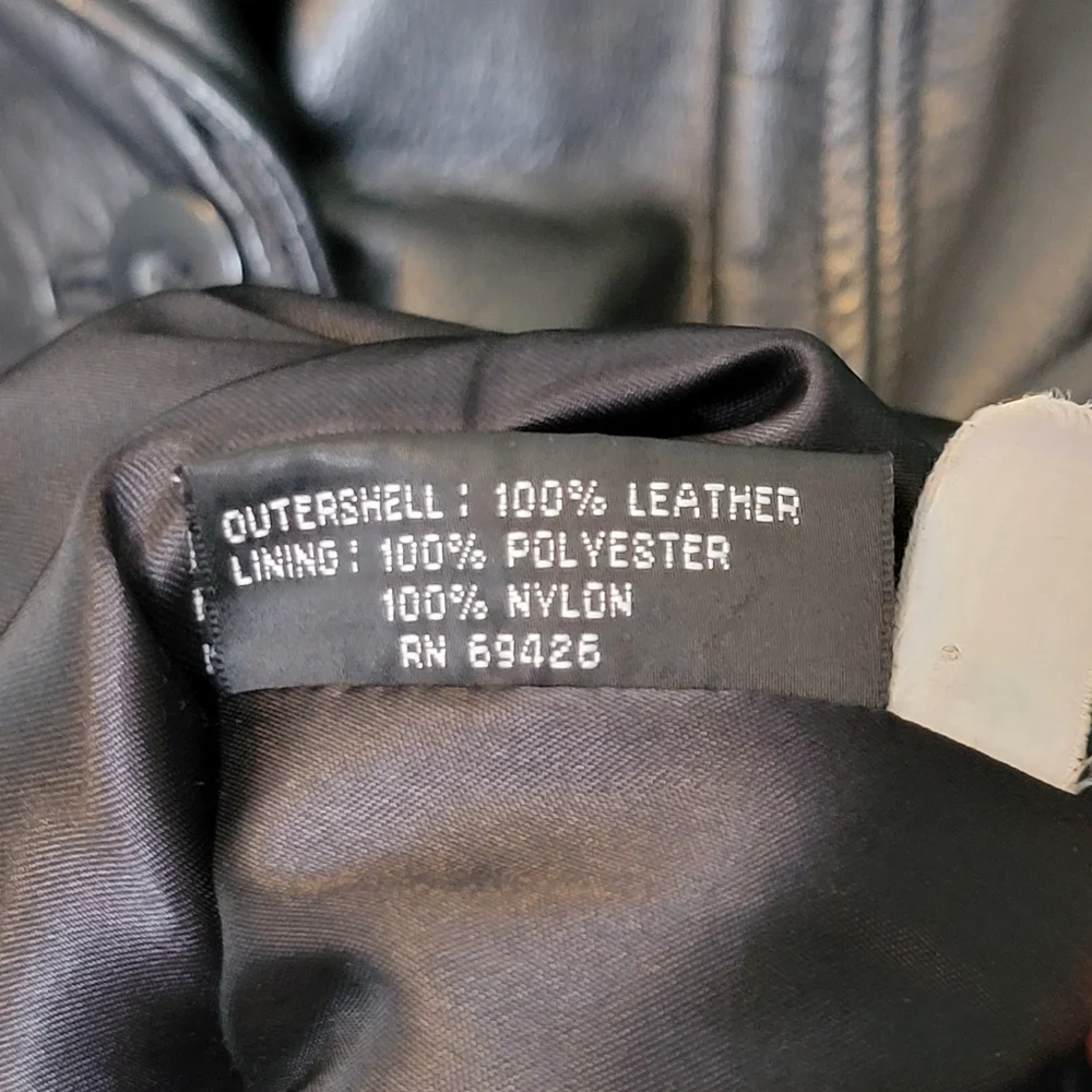 Wilsons Black Leather Fully Lined Coat Womens‎ Size L